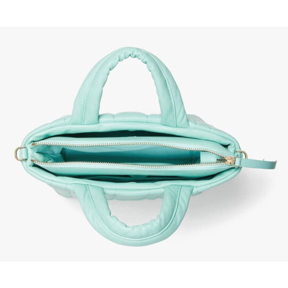 New Kate Spade Softwhere Quilted Leather Mini Tote Summer Rai with Dust bag - Picture 4 of 5